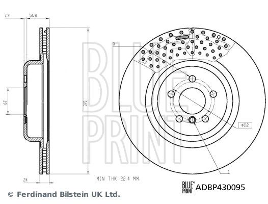 BLUE PRINT ADBP430095 Brake Disc