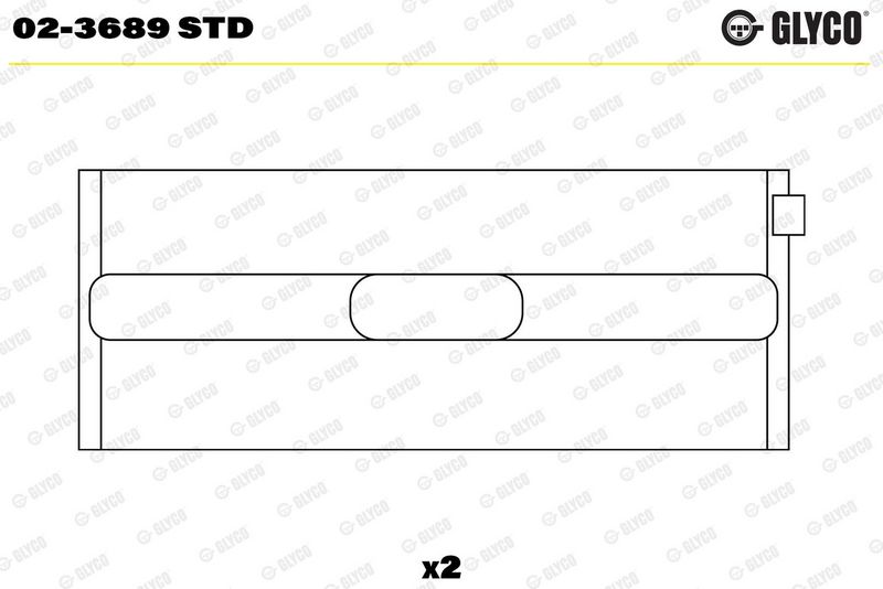Coussinet+vilebrequin GLYCO 02-3689 STD