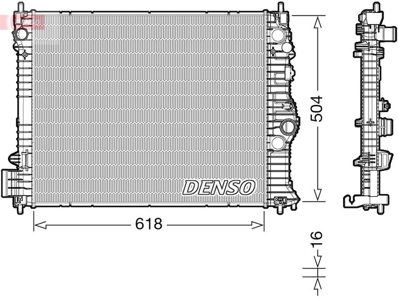 Denso Engine Cooling Radiator DRM15010