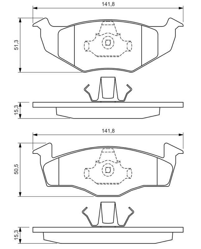 BOSCH 0986424449 Brake Pad Set, disc brake