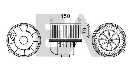 Motor eléctrico, ventilador habitáculo