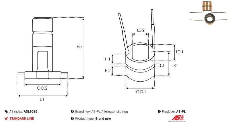 Rõngas, generaator, AS-PL ASL9035