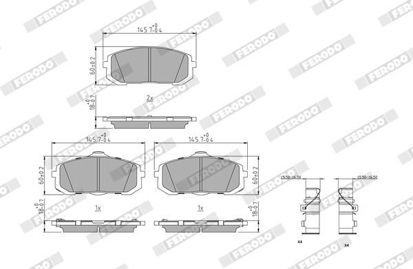 FERODO FDB5424 Brake Pad Set, disc brake