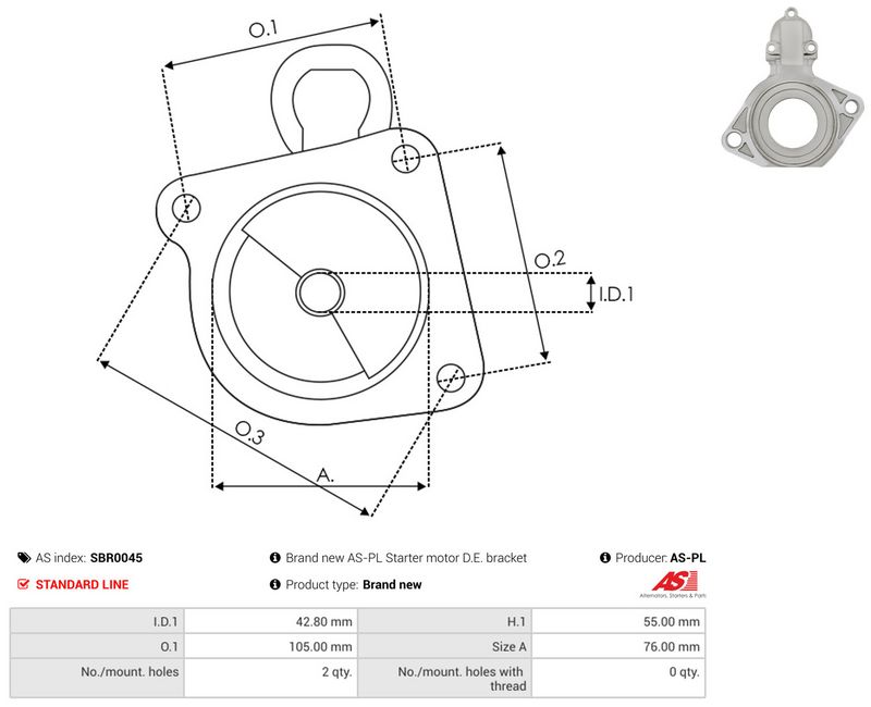 AS-PL SBR0045 Starter Lid, carburettor