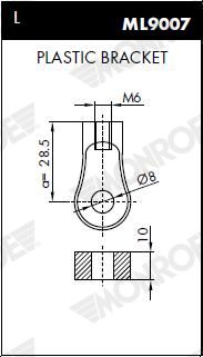MONROE ML5679 Gas Spring, bonnet