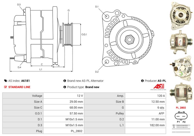 AS-PL A6181 Alternator