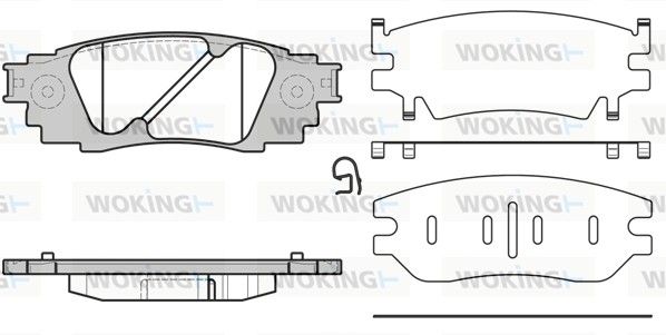 Колодки гальмівний диск. задн. (пр-во Remsa) Lexus RX UX ES, Toyota Camry V70, Rav4 V (P17363.10) WOKING