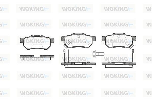 Комплект гальмівних накладок, дискове гальмо, Woking P3333.52