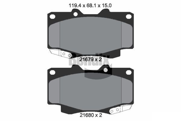 BENDIX Braking fékbetétkészlet, tárcsafék BPD1830