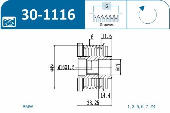 Механізм вільного ходу генератора, Ijs 30-1116