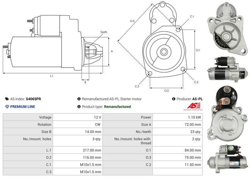 AS-PL S4065PR Starter