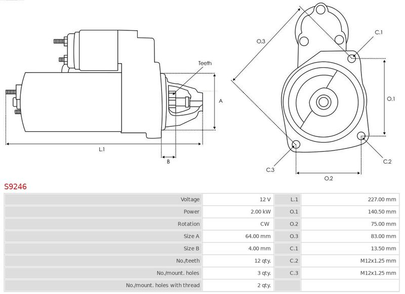 AS-PL S9246 Starter