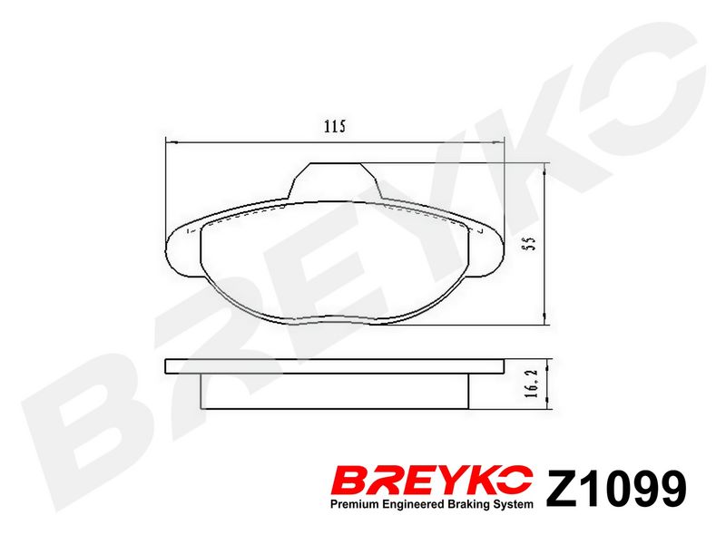 DAVID VASCO Z1099 Brake Pad Set, disc brake