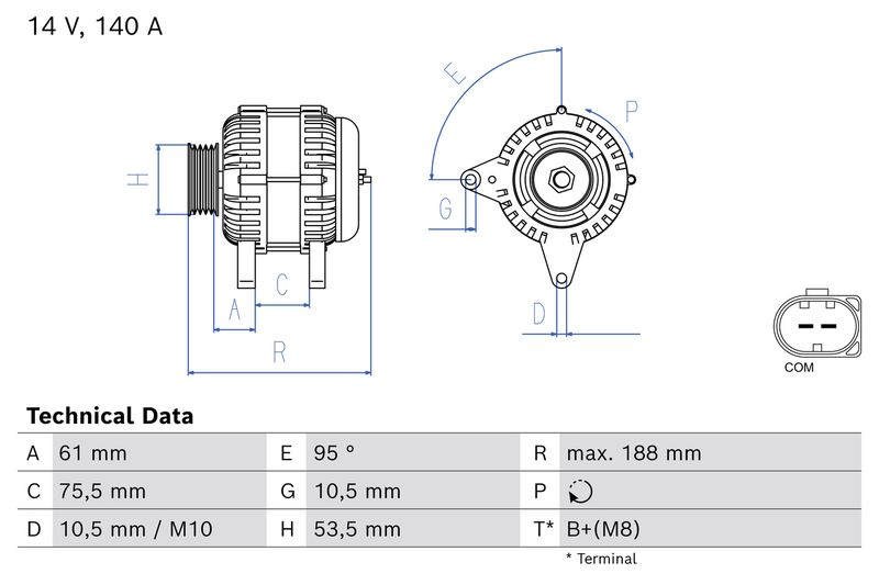 Bosch Alternator 0 986 084 680