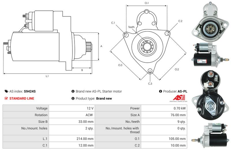 AS-PL S9424S Starter