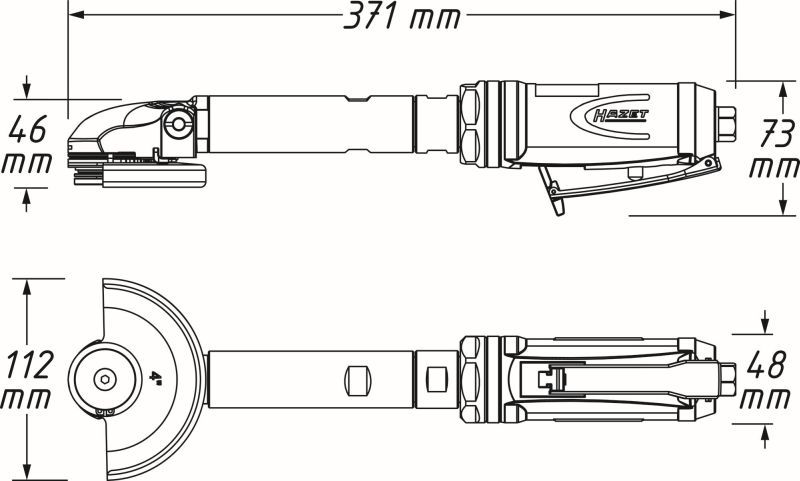 HAZET 9033P-8 Angle Grinder (compressed air)