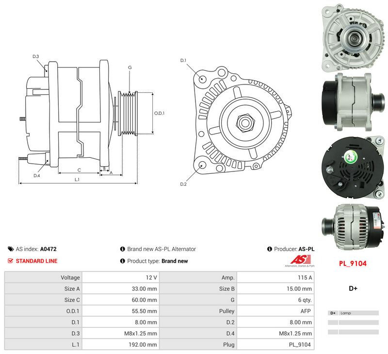 Generaator, AS-PL A0472