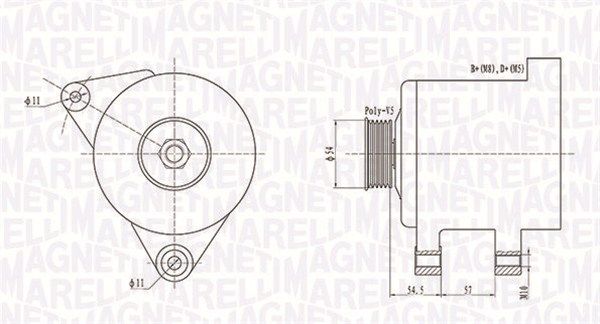 MAGNETI MARELLI generátor 063731747010