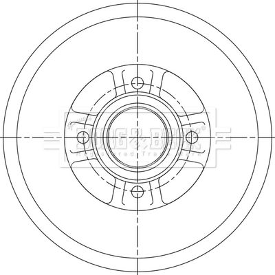 Гальмівний барабан, Borg & Beck BBR7254
