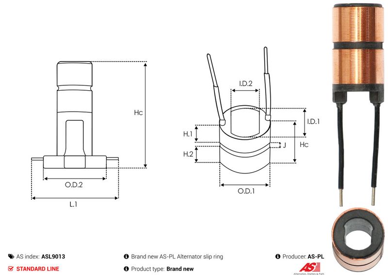 Rõngas, generaator, AS-PL ASL9013