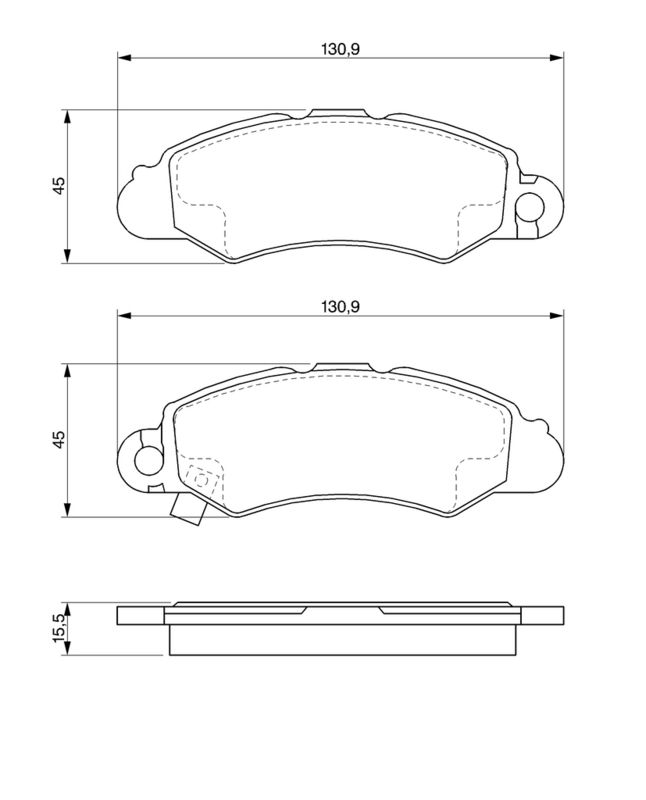 BOSCH 0986424804 Brake Pad Set, disc brake