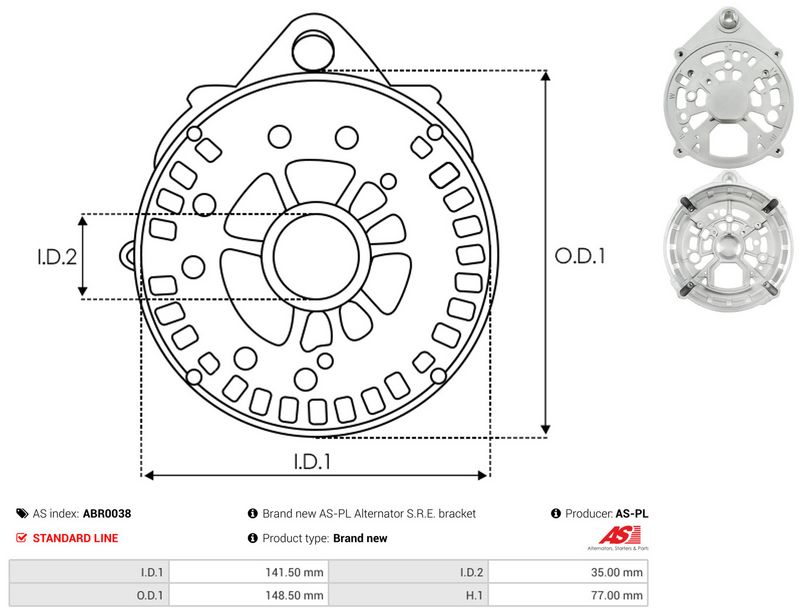 AS-PL ABR0038 Protective Cap, alternator