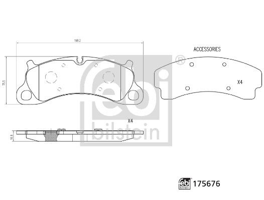 FEBI BILSTEIN 175676 Brake Pad Set, disc brake
