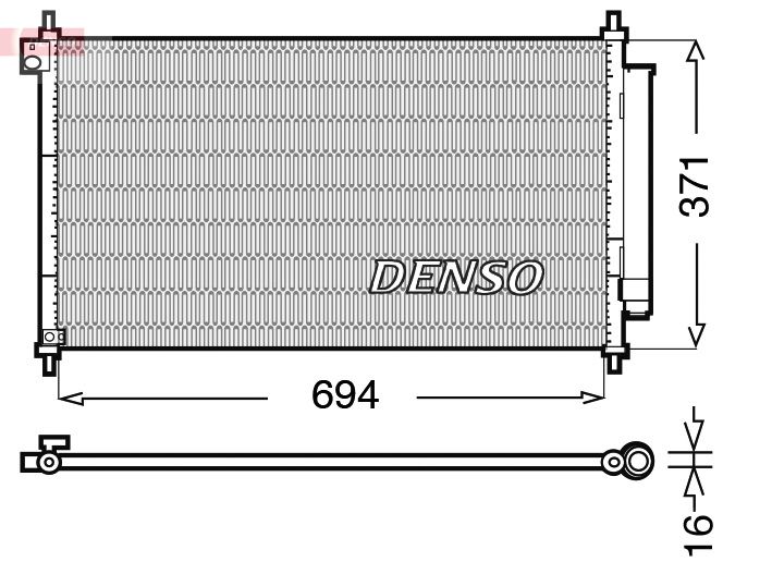 Конденсатор, система кондиціонування повітря, Denso DCN40012