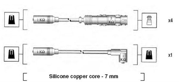 Комплект проводів високої напруги, Magneti Marelli 941055050530