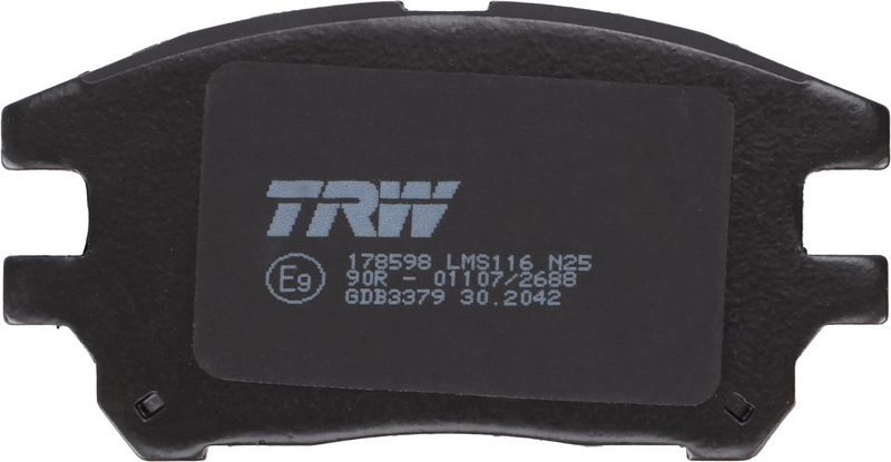 Piduriklotsi komplekt, ketaspidur, TRW GDB3379