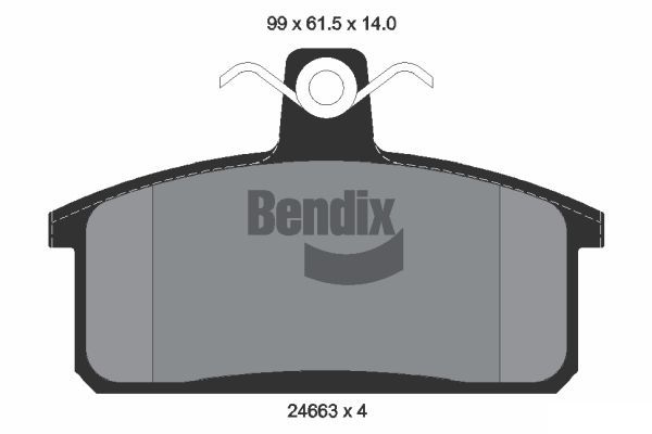 BENDIX Braking fékbetétkészlet, tárcsafék BPD2183