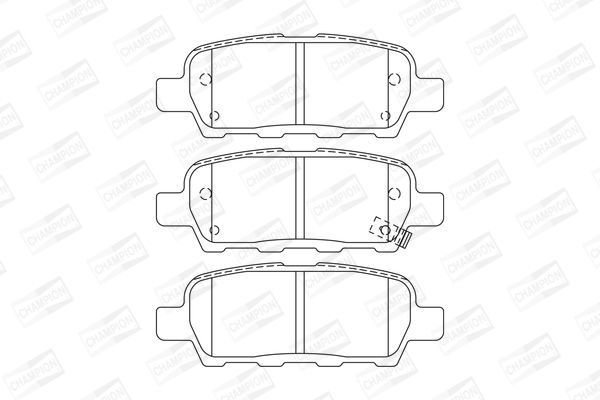 Колодки гальмівні задні дискові Nissan Qashqai/ x-Trail/ Renault Koleos (01-) (573754CH) CHAMPION