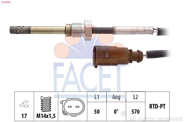 FACET Sensor, uitlaatgastemperatuur 22.0266