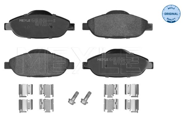 Комплект гальмівних накладок, дискове гальмо, Meyle 0252466017
