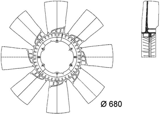 MAHLE CFW 27 000P Fan Wheel, engine cooling