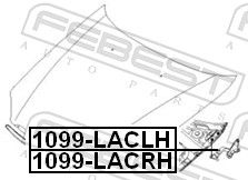 FEBEST 1099-LACLH Hinge, bonnet