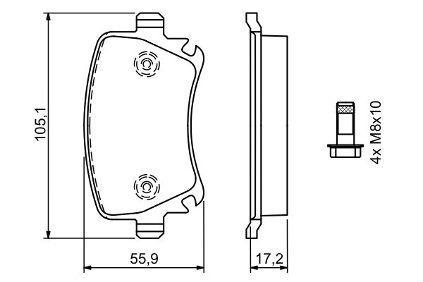 BOSCH 0 986 494 062 Brake Pad Set, disc brake