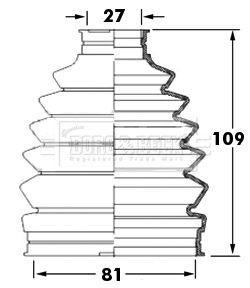 Borg & Beck cv joint boot kit - BCB6009