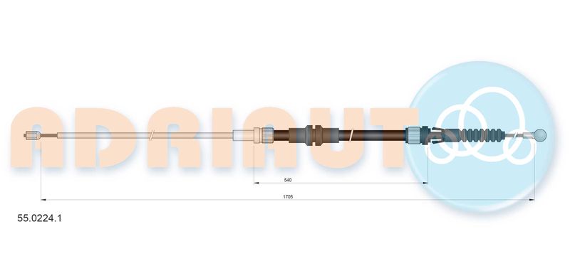 Тросовий привод, стоянкове гальмо, Adriauto 55.0224.1