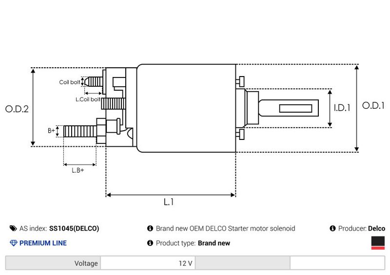 Brand new OEM DELCO Starter motor solenoid