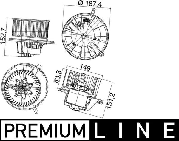 MAHLE Utastér-ventilátor AB 148 000P