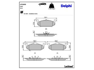 DELPHI LP2695 - Brake Pad Set, disc brake