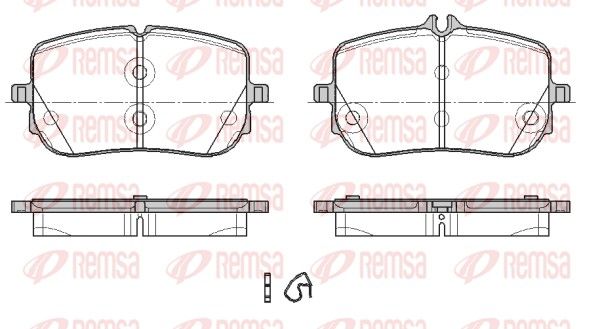 Комплект гальмівних накладок, дискове гальмо, Remsa 1835.00