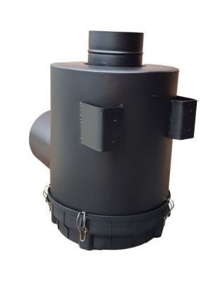 Luchtfilter behuizing (plastic deksel, diameter: 360mm, hoogte: 410mm, invoerdiameter: 180mm, uitvoerdiameter: 150mm) past: SCANIA 3, 4 DS11.34-DTC11.02 05.87-12.99