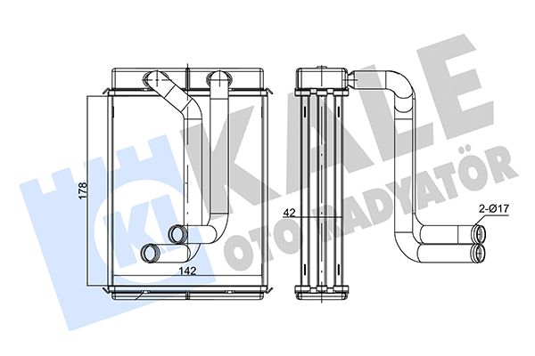 KALE KIA Радиатор отопления Sephia,Shuma
