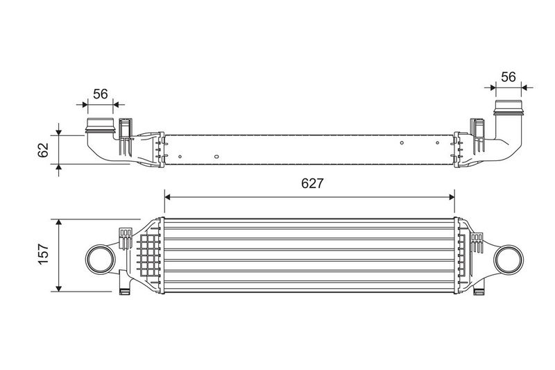 VALEO Intercooler, inlaatluchtkoeler 818624