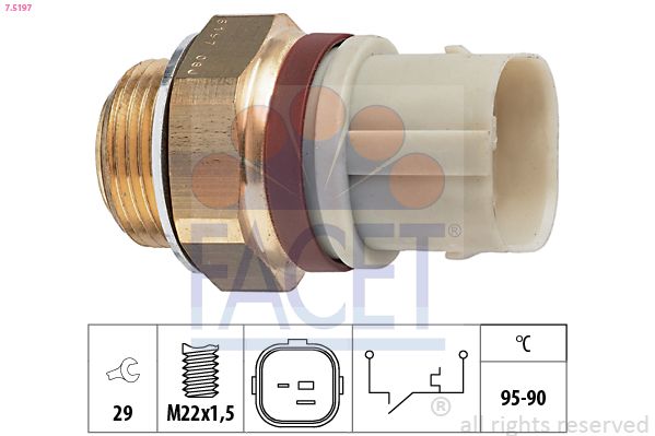 FACET hőkapcsoló, hűtőventilátor 7.5197