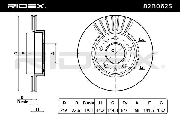 спирачен диск RIDEX
