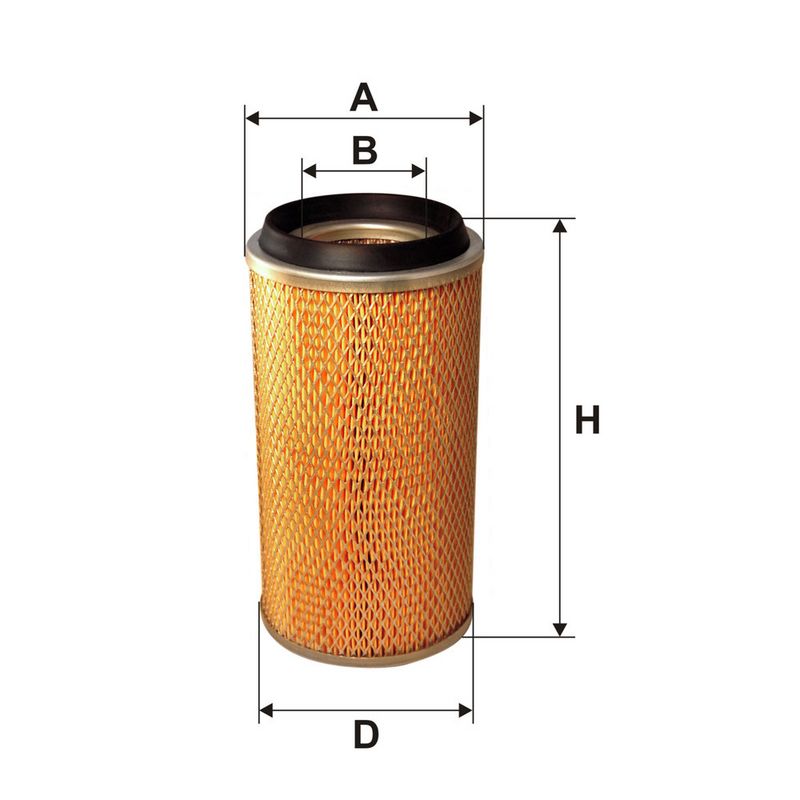 Luchtfilter (Patroon) past: VW LT 28-35 I, LT 40-55 I 2.4D 12.78-07.92