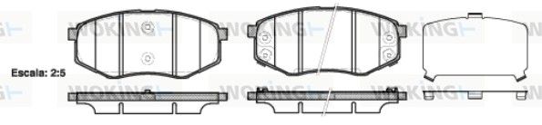 Колодки тормозные, передние, HYUNDAI ix20, ix35, Tucson; KIA Soul II; 1.4-2.0 09-